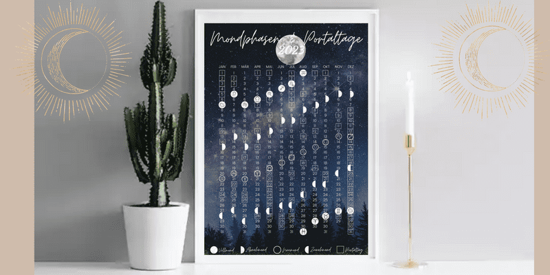2021 mond kalender banner querformat